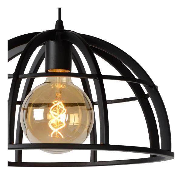 Lucide DIKRA - Pendant light - Ø 40 cm - 3xE27 - Black - detail 2